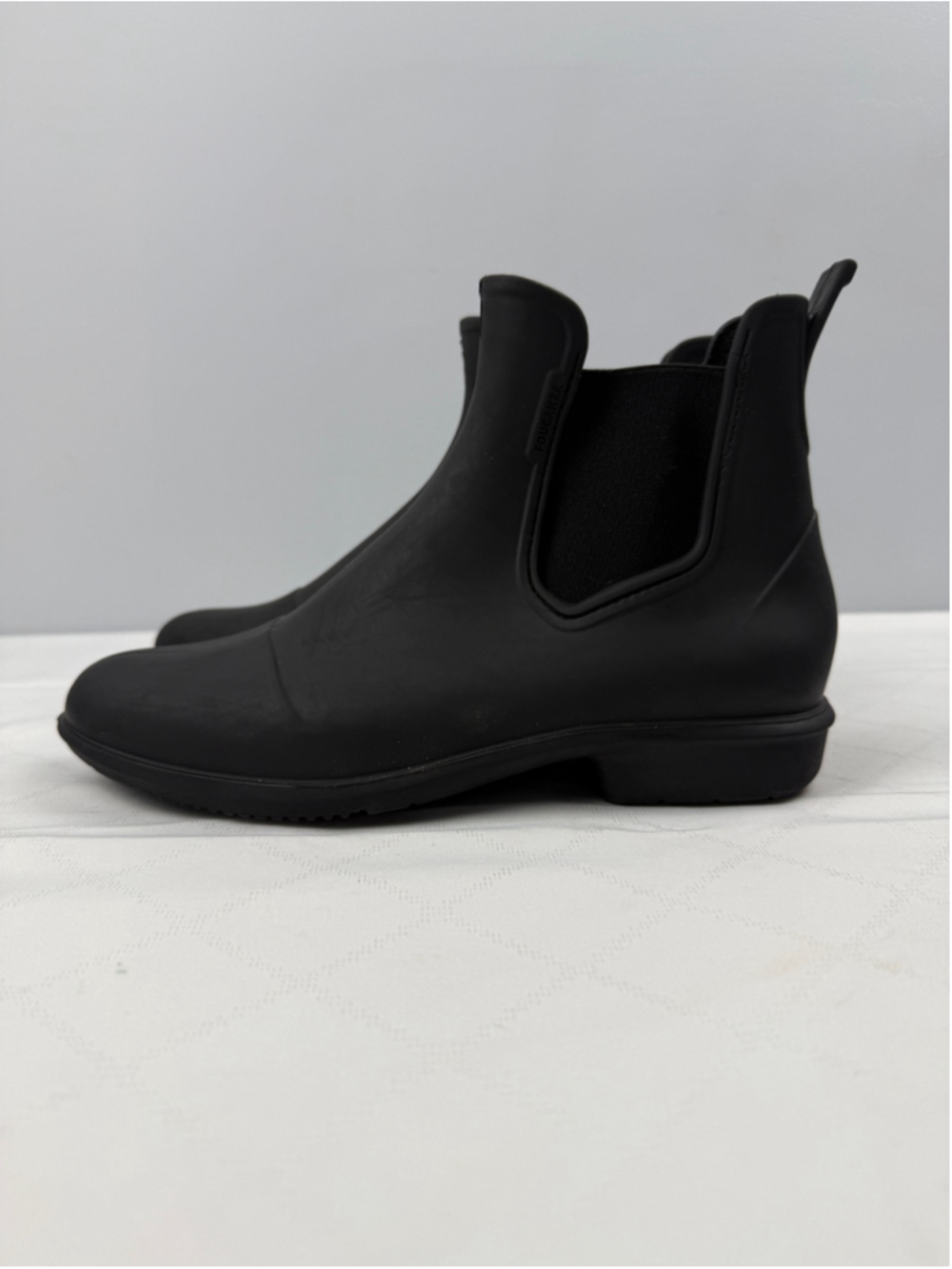 Fouganza Adult Horse Riding Jodhpur Black Chelsea Rain Ankle Boots size 8